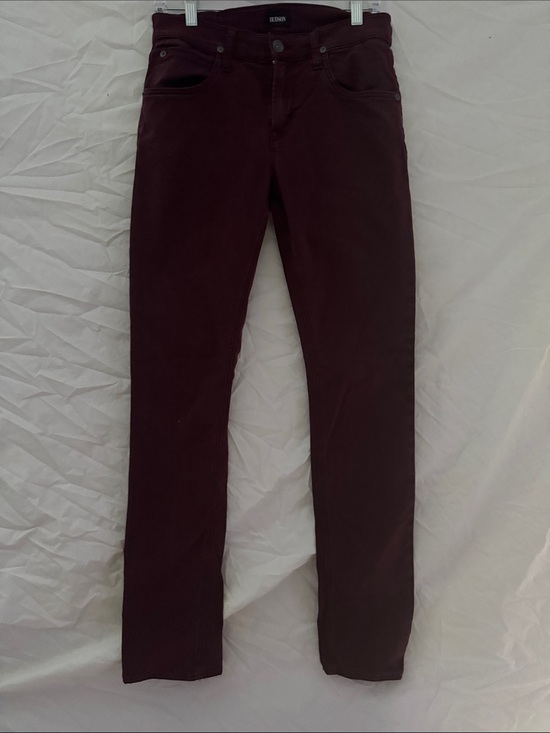 Hudson Jeans Pants - Hudson Low Rise Skinny Pants in Deep Burgundy